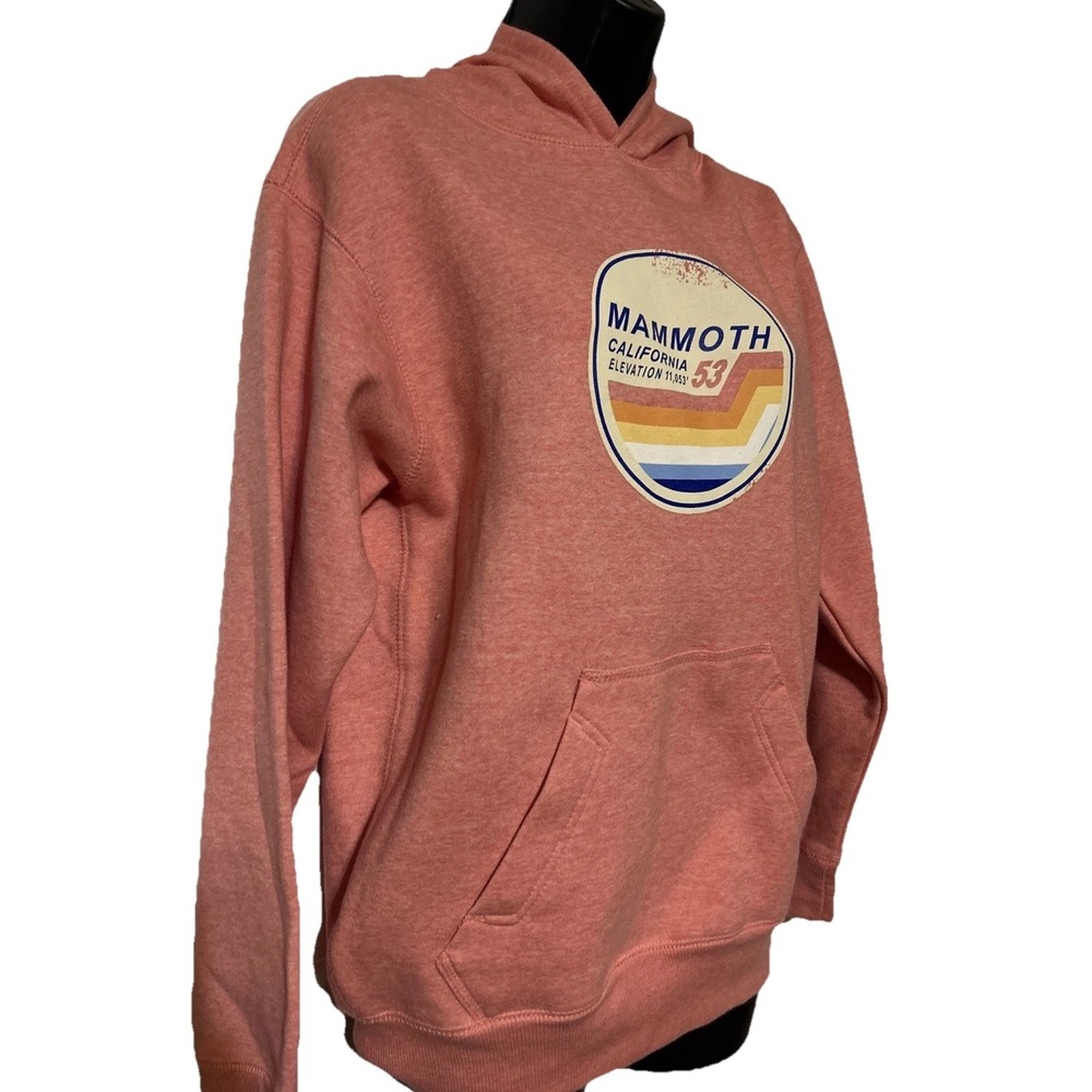 Mammoth California Hooded Sweatshirt Girls  XL Pink Highcamp Outfitters EUC - Picture 3 of 7
